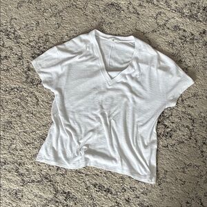 Rag & Bone White V-Neck Women's Top